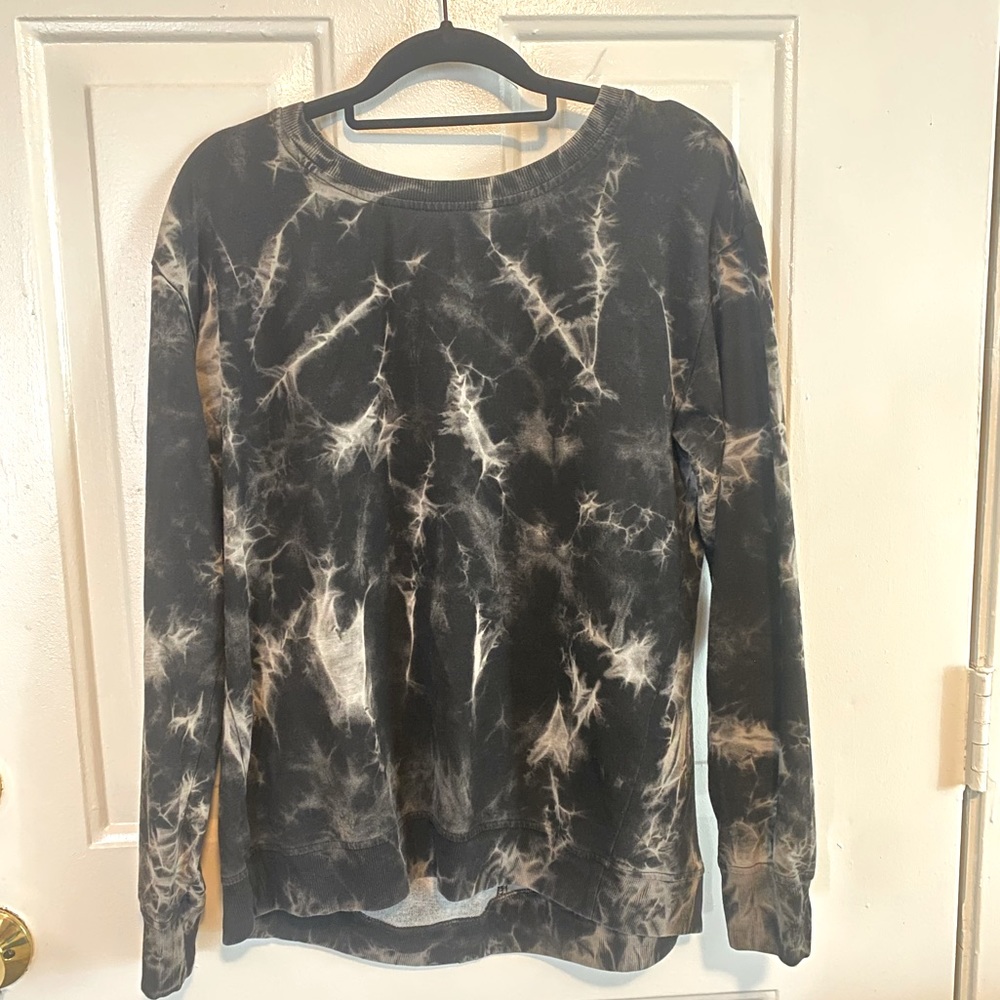 Jane and Delancey tie dye distressed sweatshirt